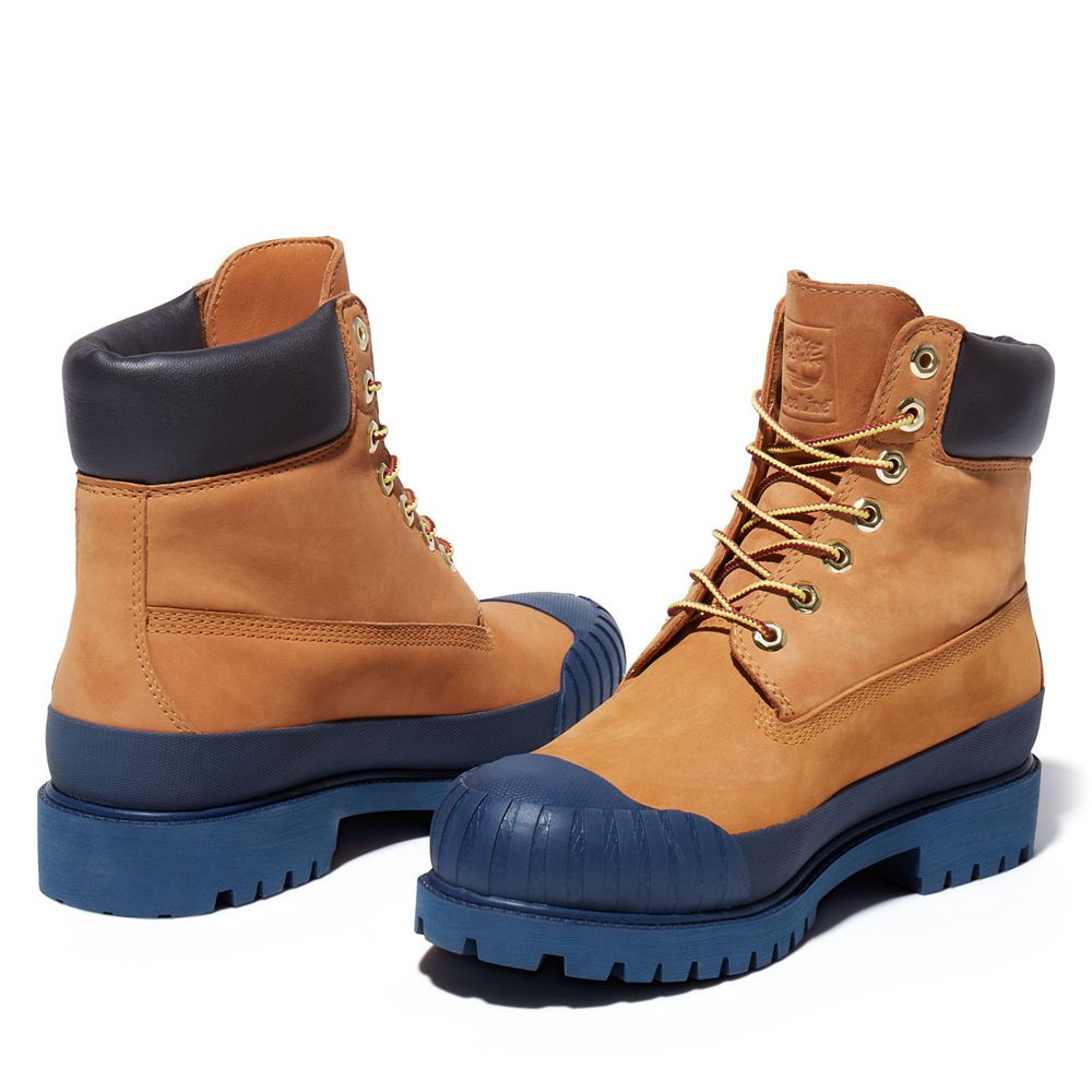 Bocanci 6-Inch Timberland Barbati Maro/Bleumarin - Bee Line X Waterproof Rubber Toe - Romania - ORYH